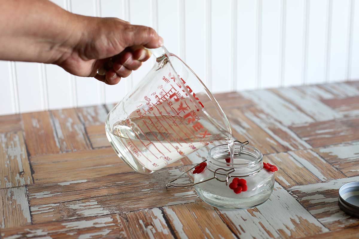 Simple Hummingbird Food (4:1 Sugar Water)