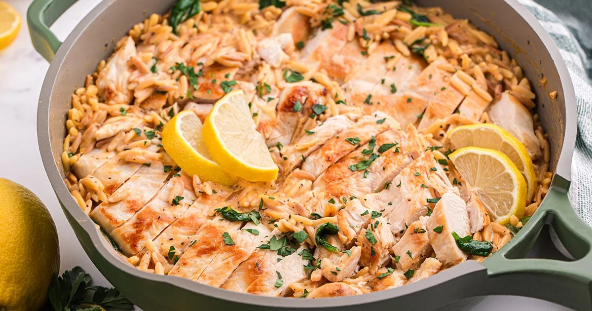 Citrus-Kissed Chicken with Creamy Orzo