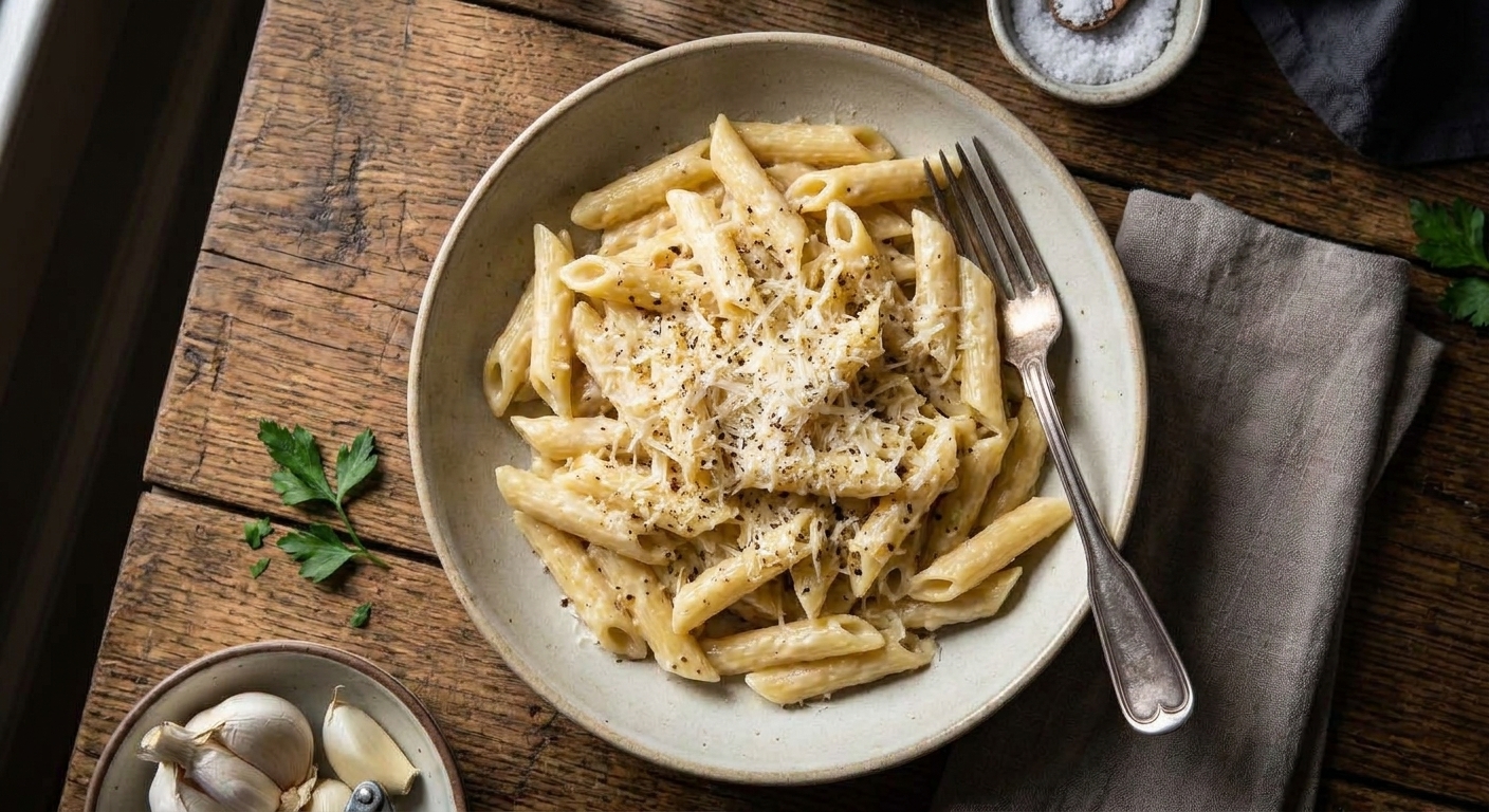 15-Minute Creamy Garlic Pasta (No Heavy Cream)