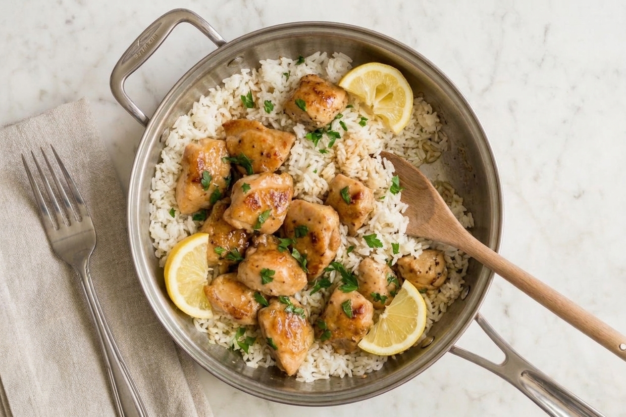 One-Pan Garlic Butter Chicken and Rice